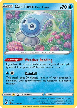 Castform Rainy Form #033