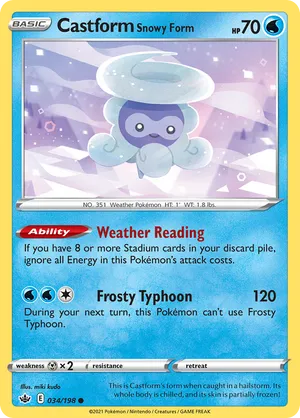 Castform Snowy Form #034