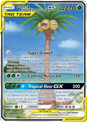 Rowlet & Alolan Exeggutor-GX #215