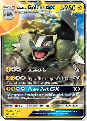 Alolan Golem-GX #034