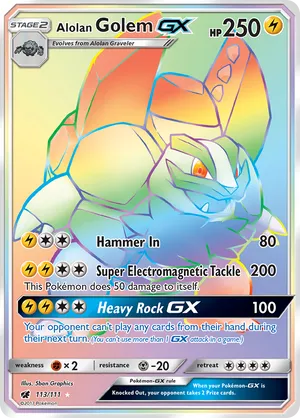 Alolan Golem-GX #113