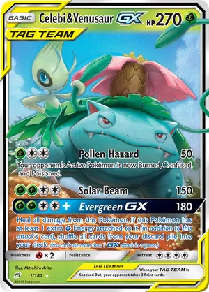 Celebi & Venusaur-GX #001