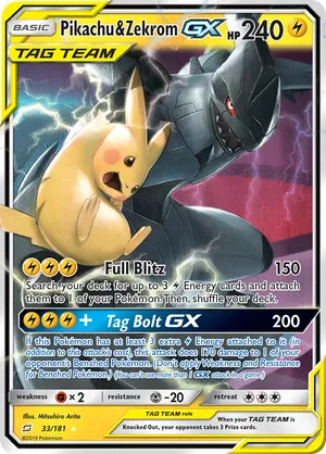 Pikachu & Zekrom-GX #033