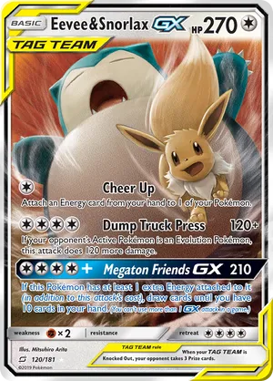 Eevee & Snorlax-GX #120