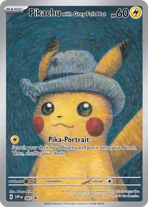 Pikachu with Grey Felt Hat 085