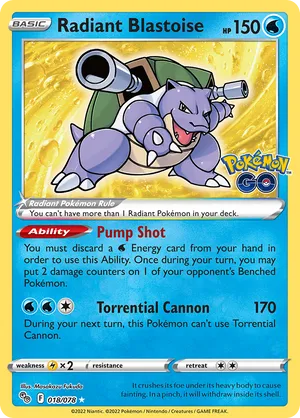 Radiant Blastoise #018